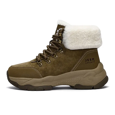 JEEP SPIRIT Short Snow Boots Men's Caramel Brown