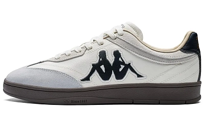 Kappa Tifo Back to Back Anti Slip Wear Resistant Low Top Skateboard Shoes Unisex White Black