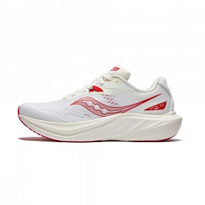 Saucony Slay 2 Breathable, Slip Resistant, Abrasion Resistant, Rebound Low Top Running Shoes Unisex White Red
