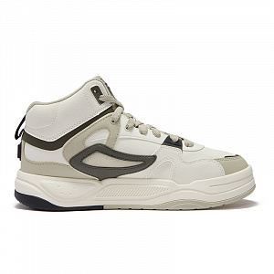 FILA FUSION BANK II Wear-Resistant Mid-Top Skateboard Shoes Men's Antique White Color 1 4145578