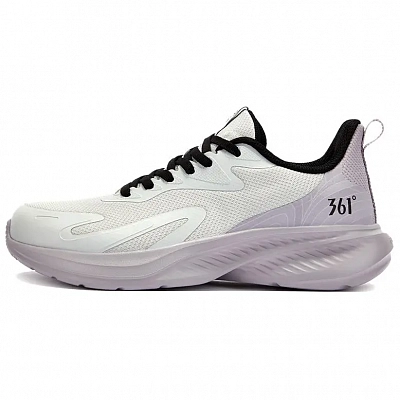 361° Anti Slip Wear Resistant Low Top Casual Running Shoes Women's White Purple