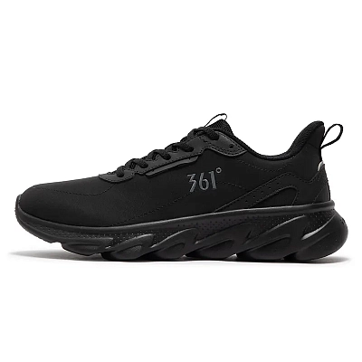 361° Flick Series Cushioned Wear Resistant Water Resistant Low Top Casual Athletic Shoes Men's Obsidian Black