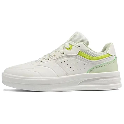 361° Anti Slip Wear Resistant Low Top Skateboard Shoes Women's White Green