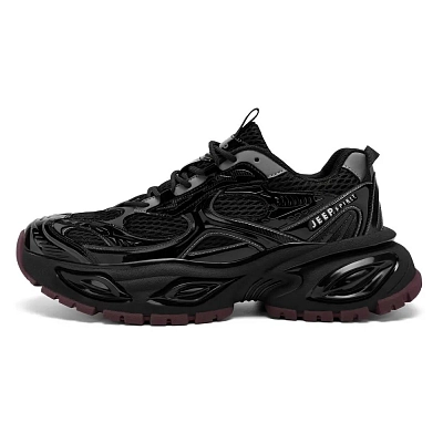 JEEP SPIRIT Black Myth Low top Chunky Sneakers Men's Graphite Black