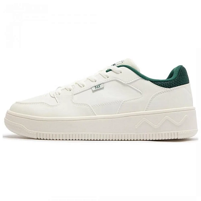361° Abrasion-Resistant Cushioning Slip-Resistant Low-Top Skateboard Shoes Men's White Green
