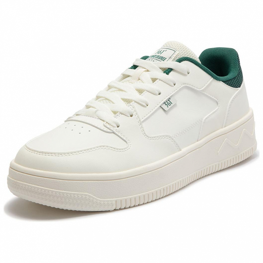 361° Abrasion-Resistant Cushioning Slip-Resistant Low-Top Skateboard Shoes Men's White Green купить в интернет-магазине Yoocart с быстрой доставкой по России.