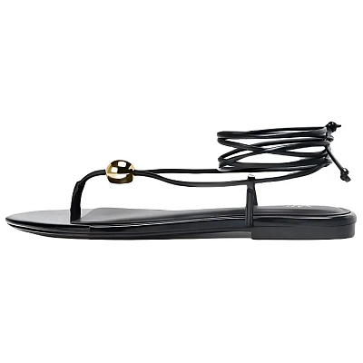 ZARA One Strap Sandals 1cm Women's Black