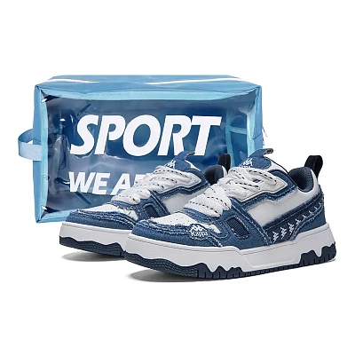 Kappa Warm And Wear-Resistant Low-Top Skateboard Shoes Unisex Blue