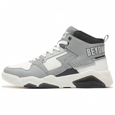 361° Anti Slip Wear Resistant High Top Skateboard Shoes Men's White Gray Black