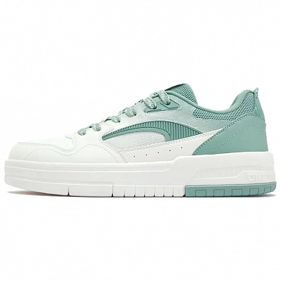 361° Slip Resistant Waterproof Cushioning Low Top Skateboard Shoes Men's Feather White Mist Grass Green