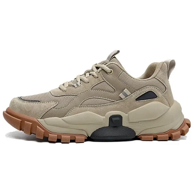 JEEP SPIRIT Abrasion Resistant, Breathable, Lightweight, Height Increasing Low Top Outdoor Shoes Men's Sandstone