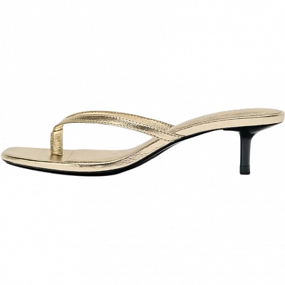 ZARA Abrasion Resistant Flip Flops Women's Gold
