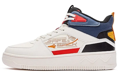 361° Anti-Slip Wear-Resistant High-Top Winter Padded Skateboard Shoes Men's White Blue