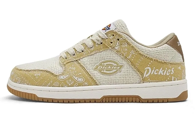 Dickies Fashion Comfortable And Trendy Versatile Low Top Skateboard Shoes Men's Light Khaki