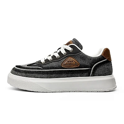 JEEP SPIRIT Snake Eyebrow Copper Fish Low Top Skateboard Shoes Men's Black