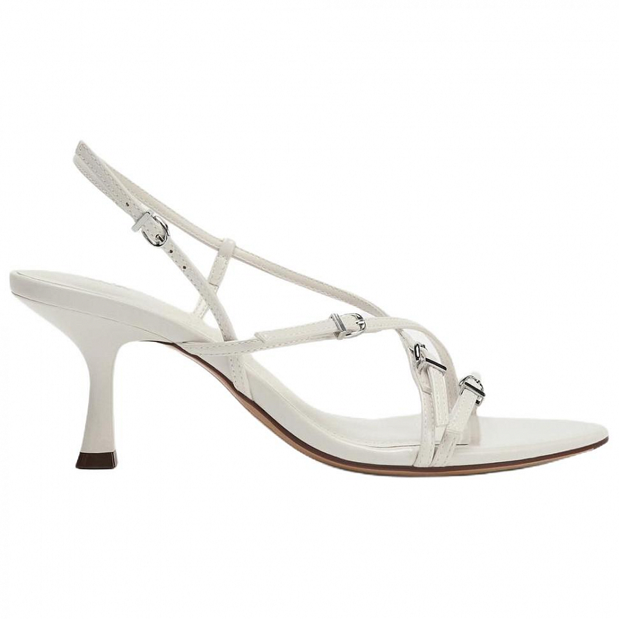 ZARA One Strap Sandals 7cm Women's White купить в интернет-магазине Yoocart с быстрой доставкой по России.