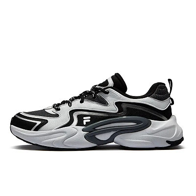 FILA FUSION Low Top Running Shoes Men's Black Gray