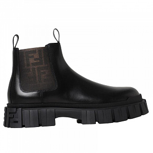 FENDI Logo Detailed Round Toe Ankle Boots 1 4149342