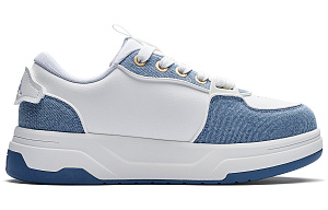 Kappa Back to Back Anti Slip Wear Resistant Low Top Skateboard Shoes Unisex White Blue 1 4149353