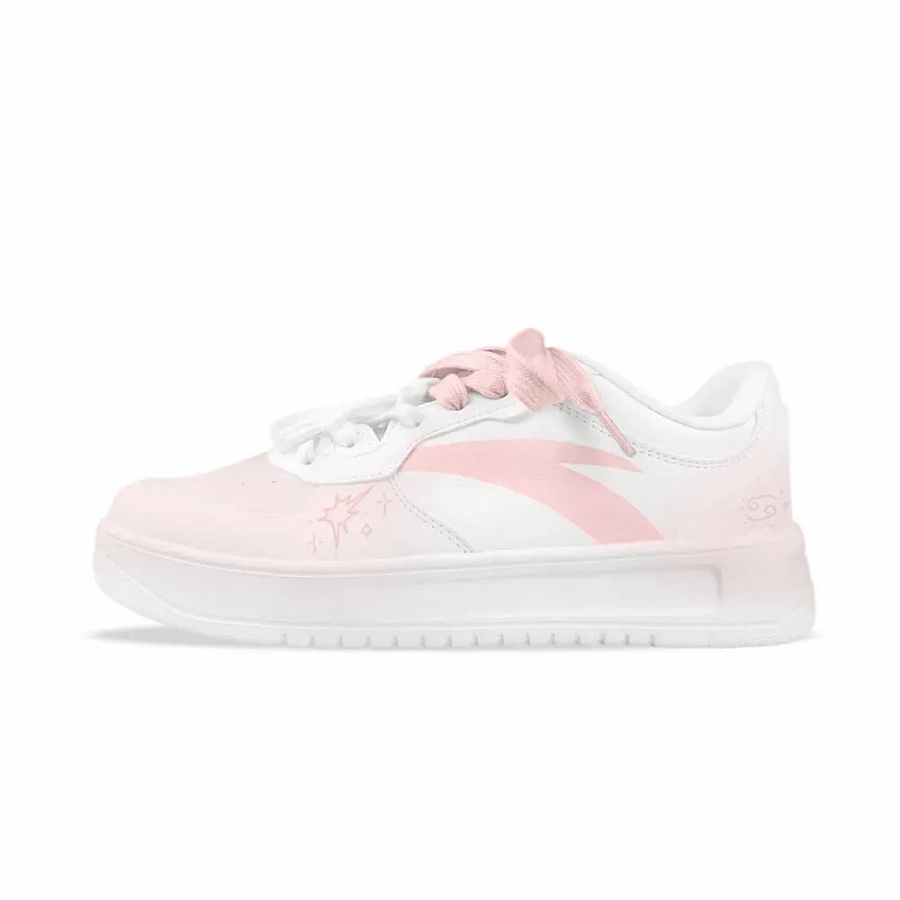 Anta Relaxed Slip Resistant Abrasion Resistant Low top Skateboard Shoes Women's Pink White купить в интернет-магазине Yoocart с быстрой доставкой по России.