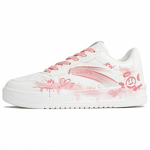 Anta Relaxed Slip Resistant Abrasion Resistant Low top Skateboard Shoes Unisex Pink Blue Mismatched 1 4149373
