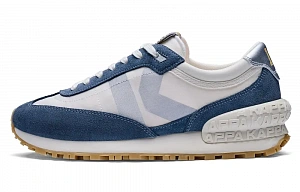 Kappa Anti Slip Wear Resistant Low Top Running Shoes Unisex Blue White