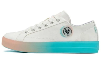 361° Durable Balanced Lightweight Breathable Supportive Low-Top Skateboard Shoes Women's White Blue Pink