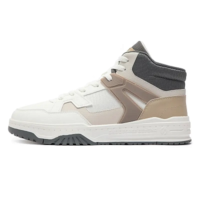 361° Cloud Journey SE Warm And Wear-Resistant High-Top Skateboard Shoes Men's White Gray