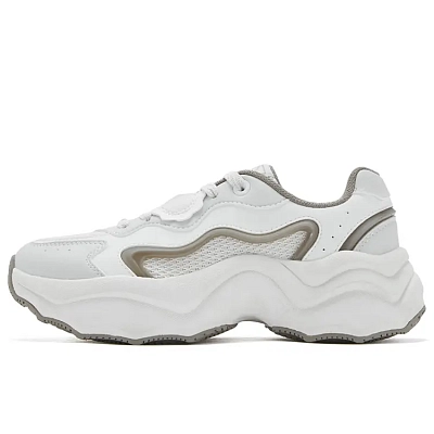 361° Dumpling Shoes Slip Resistant Abrasion Resistant Low top Casual Shoes Women's White Antarctic Gray