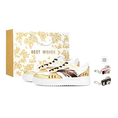 Anta Relaxed Abrasion Resistant Height Increasing Low top Skateboard Shoes Men's Gilded Flame Of Gold