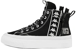 Kappa BANDA Non slip Lightweight High Top Skateboard Shoes Unisex Black