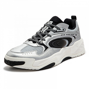 361° Jincheng Anti Slip Wear Resistant Low Top Skateboard Shoes Men's Silver Black 1 4150020