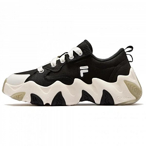 FILA FUSION STARFISH CANVAS Height Increasing Low Top Canvas Shoes Women's Black White