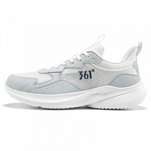 361° Slip Resistant, Abrasion Resistant, Breathable Low Top Casual Running Shoes Men's White Gray