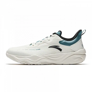 Anta Cushioning Balance Low top Training Shoes Men's Ivory White Swift Blue Basic Black