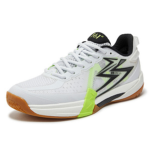 361° Victory Pro Slip Resistant, Breathable, And Supportive Low top Badminton Shoes Unisex White Yellow 1 4150098