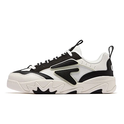 FILA FUSION NOLLIE II Dolphin Jump Shoe 2 Abrasion Resistant Skateboard Shoes Men's Milk White Black
