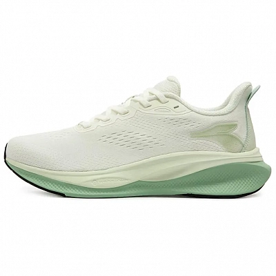 361° Anti Slip And Wear Resistant Rebound Low Top Sprint Running Shoes Unisex White Green