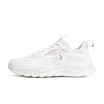 361° Cushioned Anti-Slip And Wear-Resistant Lightweight Low-Top Casual Shoes Women's White Purple