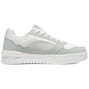361° Abrasion Resistant Balance Low Top Skateboard Shoes Women's White Green 1 4150617
