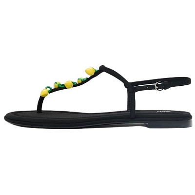 ZARA One Strap Sandals 1.5cm Women's Black