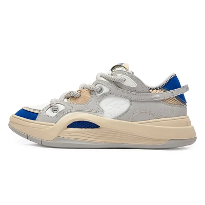 361° AG Trendy Go 2-Three Armies United Anti-Slip Wear-Resistant Low-Top Casual Shoes Unisex Gray White