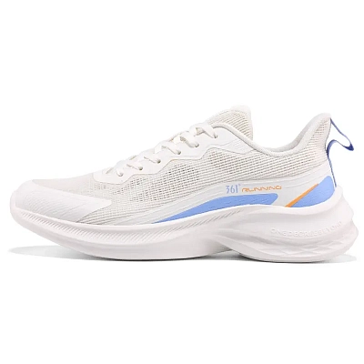 361° Abrasion Resistant Breathable Low Top City Commute Running Shoes Men's White Blue