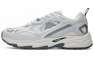 Kappa Anti-Slip Wear-Resistant Low-Top Chunky Sneakers Unisex White Gray