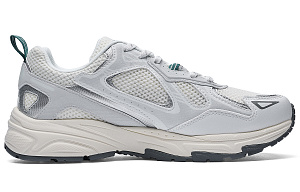 Kappa Anti-Slip Wear-Resistant Low-Top Chunky Sneakers Unisex White Gray 1 4150913