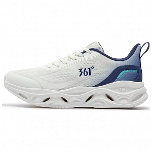 361° Anti-Slip Wear-Resistant Low-Top Casual Running Shoes Men's White Blue