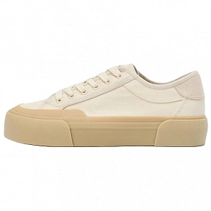 ZARA Low Top Skateboard Shoes Women's Light Beige Yellow