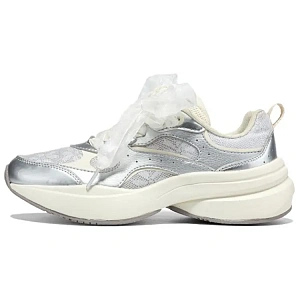 361° Breathable Lightweight Coverage Low Top Casual Shoes Women's Silver Beige