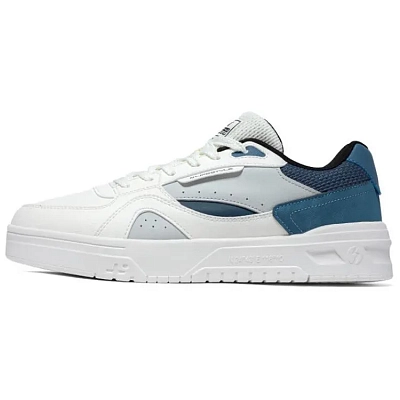 361° Abrasion Resistant Support Low Top Skateboard Shoes Men's White Blue