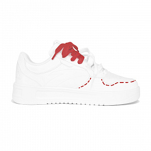 Anta Coverage Abrasion Resistant Low top Skateboard Shoes Women's White Red 1 4151112